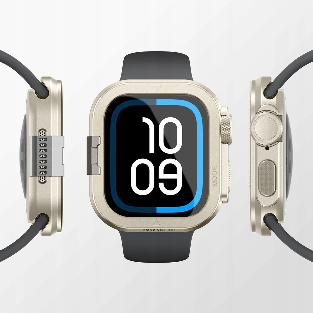 Marka Niezdefiniowana AmazingThing Titan Pro Metal dėklas skirtas Apple Watch 11 46mm Aluminum – Titanium