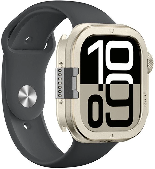 Marka Niezdefiniowana AmazingThing Titan Pro Metal dėklas skirtas Apple Watch 11 46mm Aluminum – Titanium