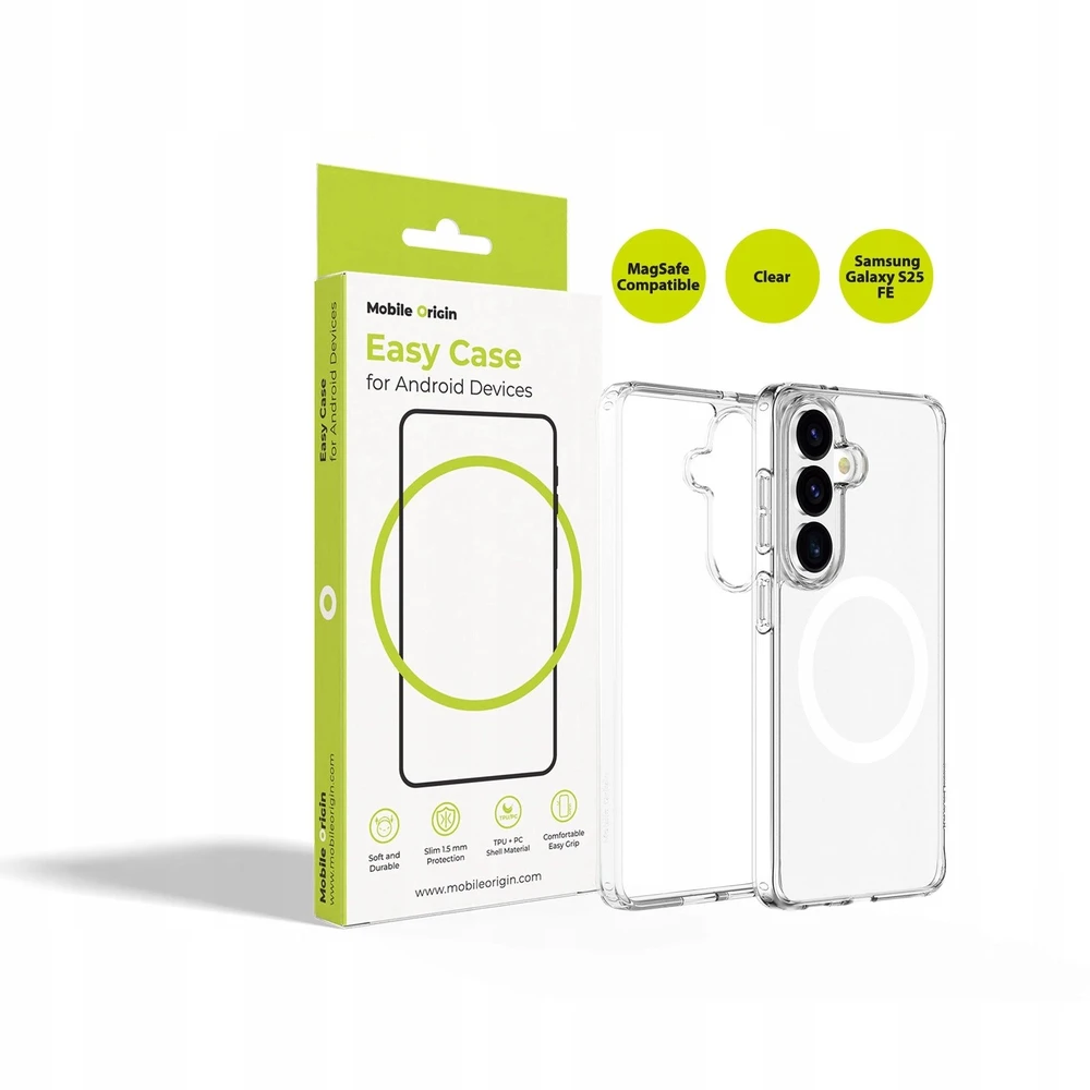 Cases And Covers „Alza Mobile Origin Easy“ dėklas, „MagSafe“, Skaidrus – „Samsung Galaxy S25 FE“