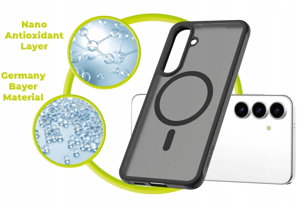 Cases And Covers Alza Mobile Origin Lengvas dėklas, MagSafe, matinė juoda - Samsung Galaxy S25 FE