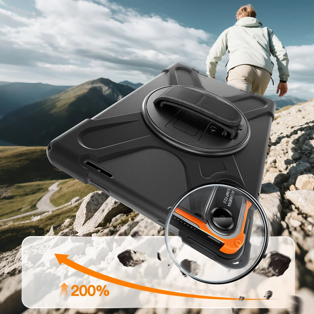 Planšetinio kompiuterio dėklas 4kom.pl Armor, skirtas Xiaomi Redmi Pad 2 11 2025, šarvuotas / Redmi Pad 2 11 2025 – apsauginis su stovu