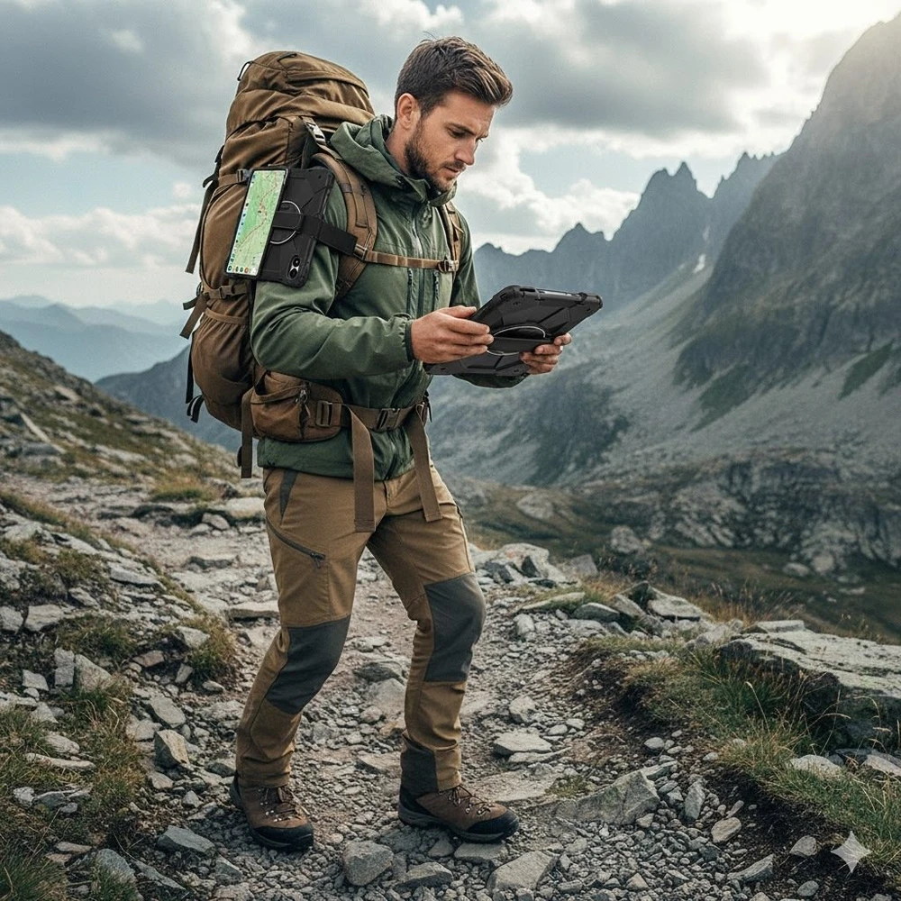 Planšetinio kompiuterio dėklas 4kom.pl Armor, skirtas Xiaomi Redmi Pad 2 11 2025, šarvuotas / Redmi Pad 2 11 2025 – apsauginis su stovu