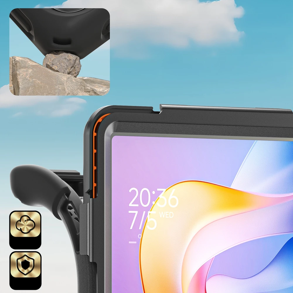 Planšetinio kompiuterio dėklas 4kom.pl Armor, skirtas Xiaomi Redmi Pad 2 11 2025, šarvuotas / Redmi Pad 2 11 2025 – apsauginis su stovu