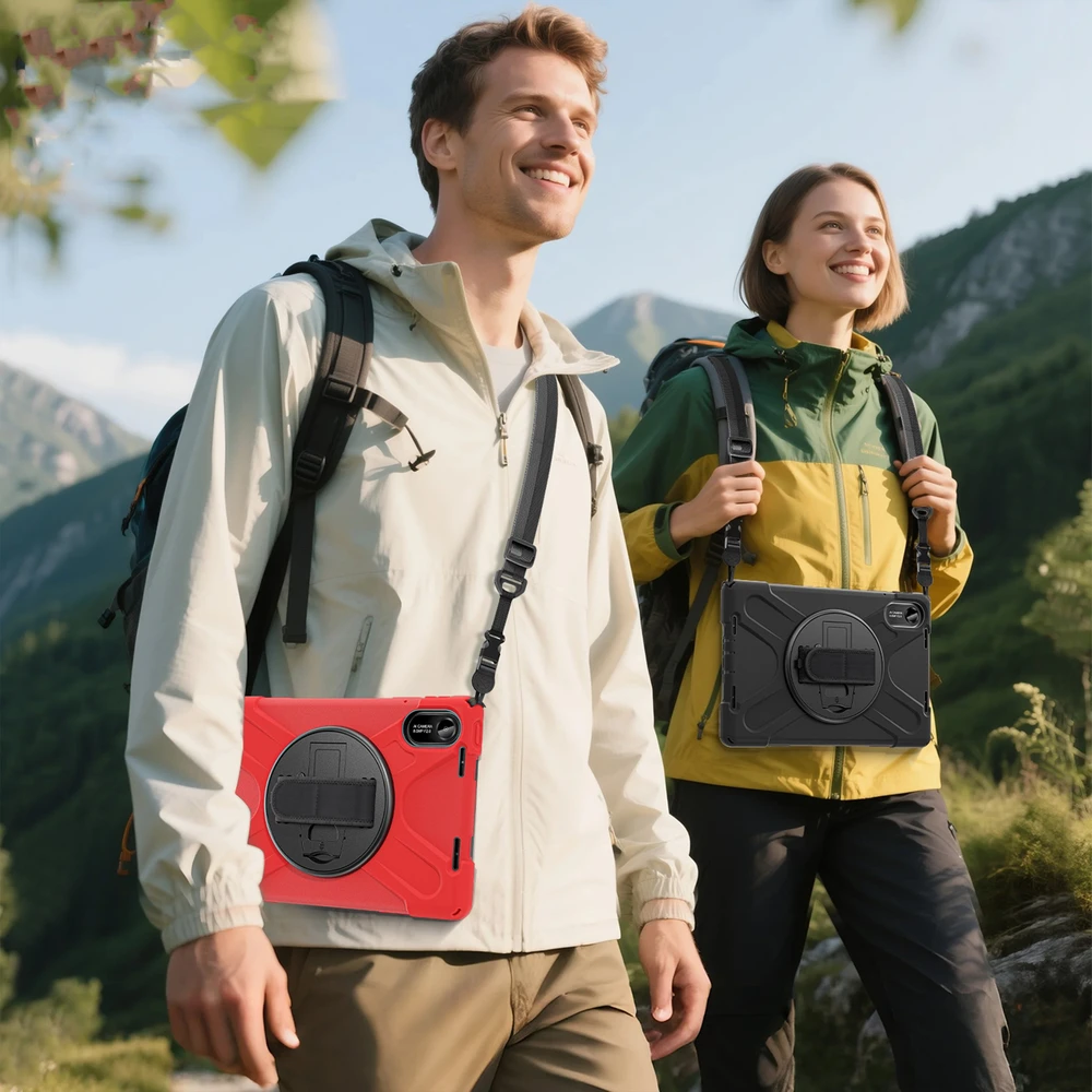 Planšetinio kompiuterio dėklas 4kom.pl Armor, skirtas Xiaomi Redmi Pad 2 11 2025, šarvuotas / Redmi Pad 2 11 2025 – apsauginis su stovu
