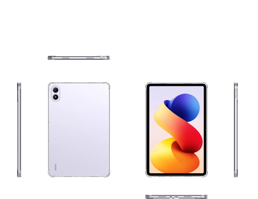 Planošetinio kompiuterio dėklas 4kom.pl dėklas skirtas Xiaomi Redmi Pad 2 Pro 12.1 2025 / Poco Pad M1 / Poco Pad M1 – permatoma silikoninė nugarėlė