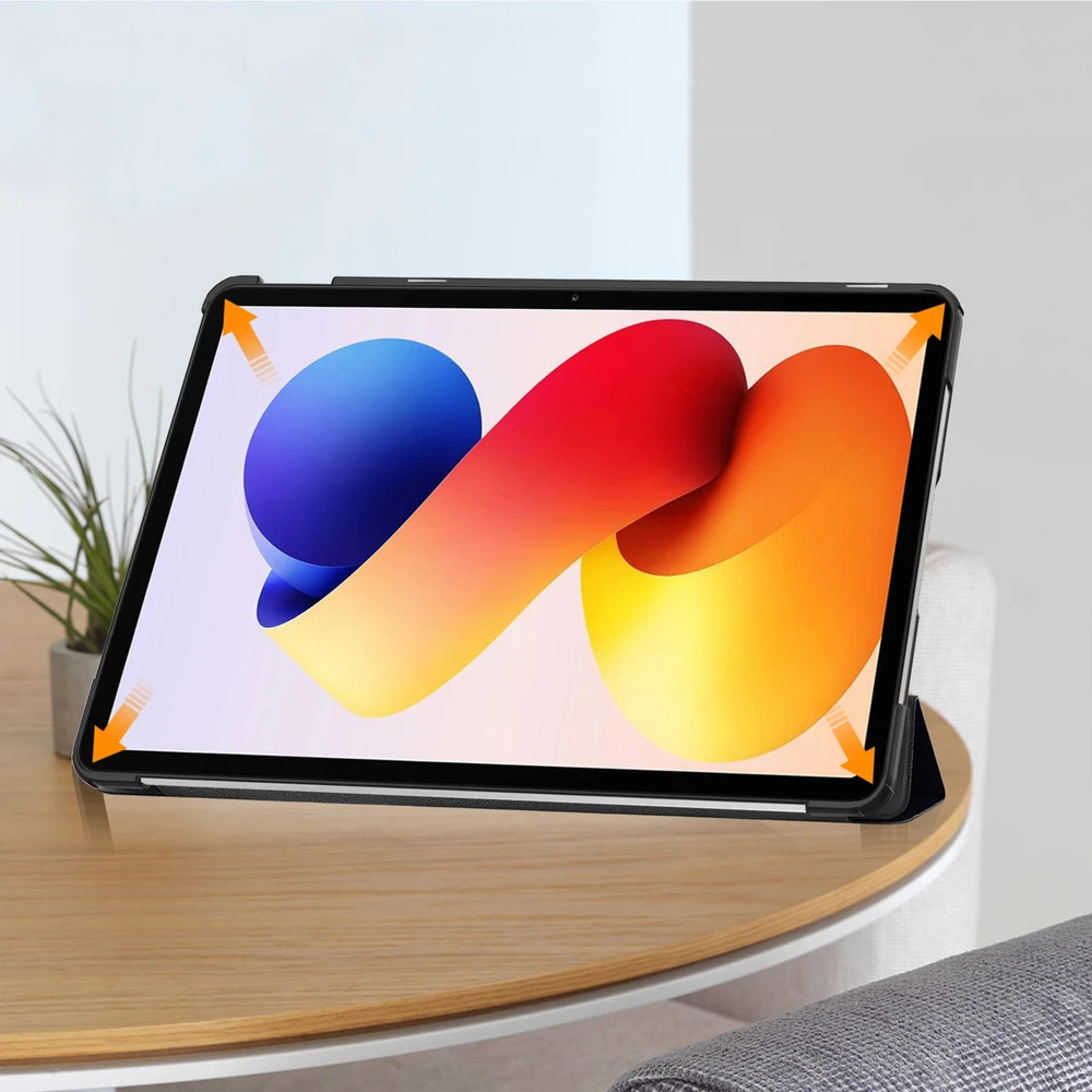 Planšetinio kompiuterio dėklas 4kom.pl skirtas Xiaomi Redmi Pad 2 Pro 12.1 2025 / Poco Pad M1 / Redmi Pad Pro 12.1 2024 – apsauginis su stovu (su klapką wzór składane plecki ochronne)
