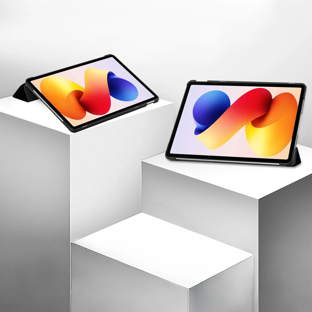Planšetinio kompiuterio dėklas 4kom.pl skirtas Xiaomi Redmi Pad 2 Pro 12.1 2025 / Poco Pad M1 / Redmi Pad Pro 12.1 2024 – apsauginis su stovu (su klapką wzór składane plecki ochronne)