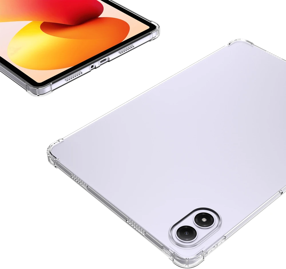 Planošetinio kompiuterio dėklas 4kom.pl dėklas skirtas Xiaomi Redmi Pad 2 Pro 12.1 2025 / Poco Pad M1 / Poco Pad M1 – permatoma silikoninė nugarėlė