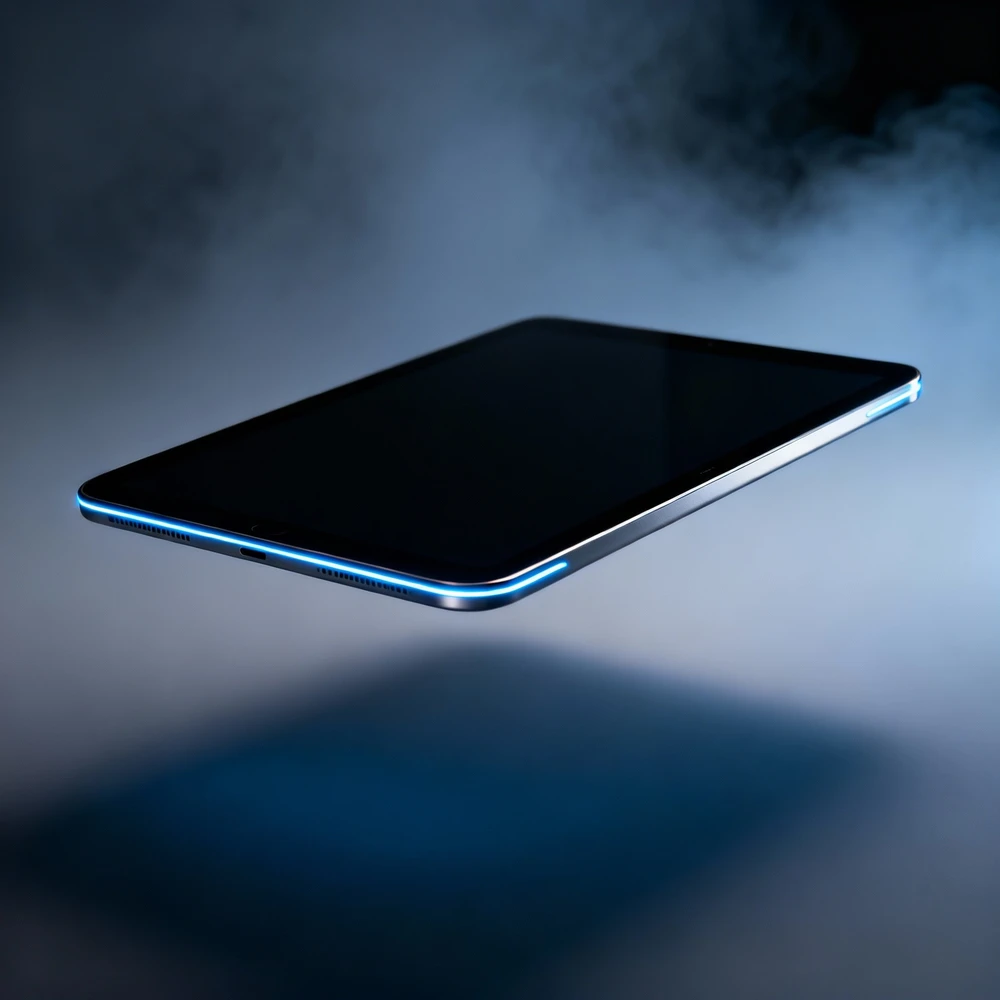 Planšetinio kompiuterio dėklas 4kom.pl Dėklas, skirtas „Xiaomi Redmi Pad 2 11 2025“ – skaidrus su vieta rašikliui ir stovui, juodas