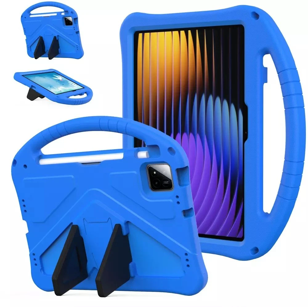 Dėklas na tablet 4kom.pl Dėklas FunColor do Xiaomi Pad 7 / Pad 7 PRO 11.2 podstawka uchwyt pancerne, mėlyna