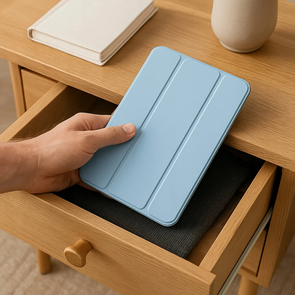 Dėklas na tablet 4kom.pl Smart su laikikliu na rysik do Samsung Galaxy Tab S9 / S9 S10, mėlyna - ochronne su podstawką