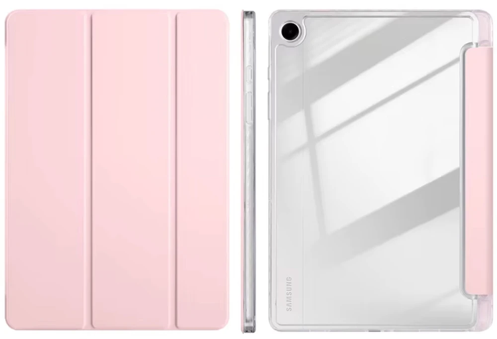 4kom.pl trijų dalių planšetinio kompiuterio dėklas, skirtas „Samsung Galaxy Tab A11+ Plus 10.9 2025 / A9+ Plus 11 2023“ – su stovu ir rašiklio laikikliu