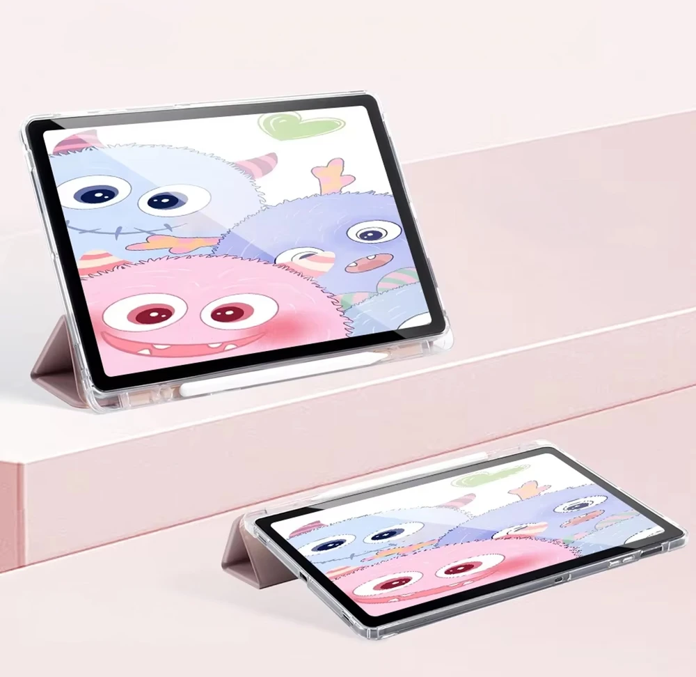 4kom.pl trijų dalių planšetinio kompiuterio dėklas, skirtas „Samsung Galaxy Tab A11+ Plus 10.9 2025 / A9+ Plus 11 2023“ – su stovu ir rašiklio laikikliu