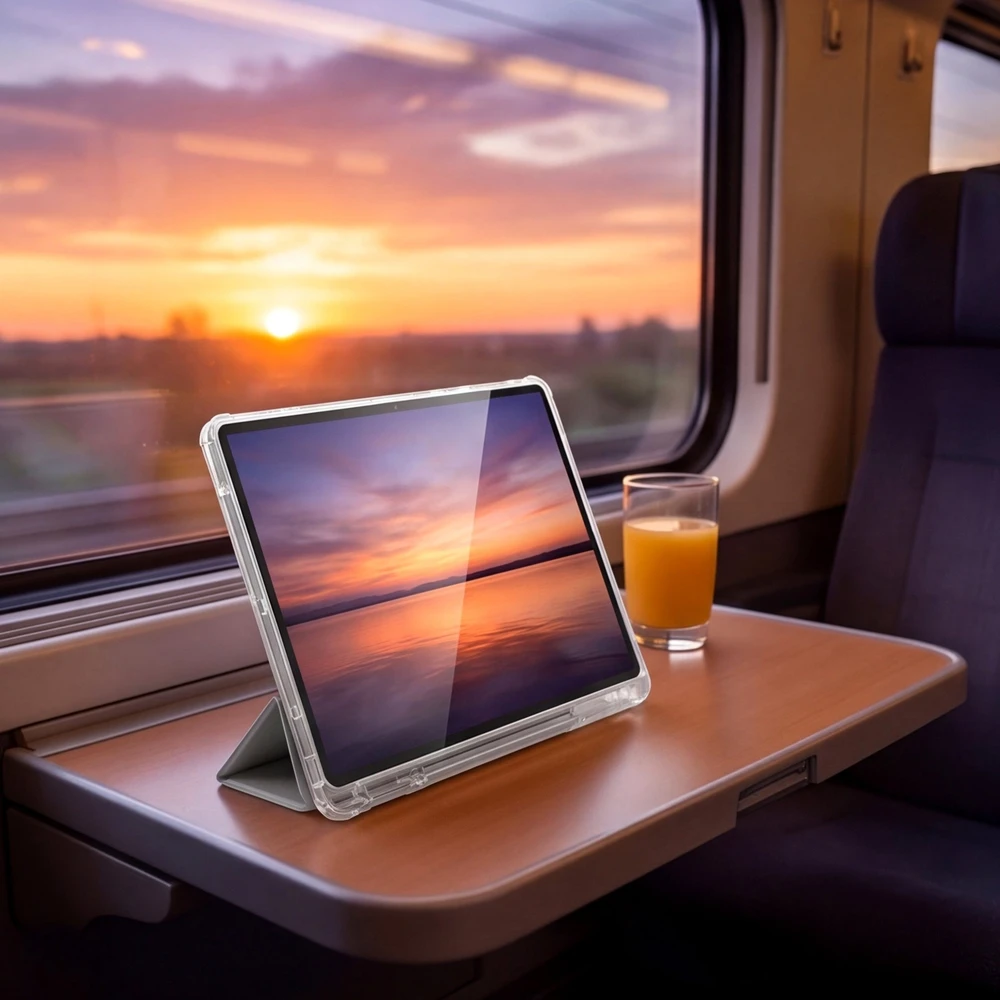 4kom.pl trijų dalių planšetinio kompiuterio dėklas, skirtas „Samsung Galaxy Tab A11+ Plus 10.9 2025 / A9+ Plus 11 2023“ – su stovu ir rašiklio laikikliu