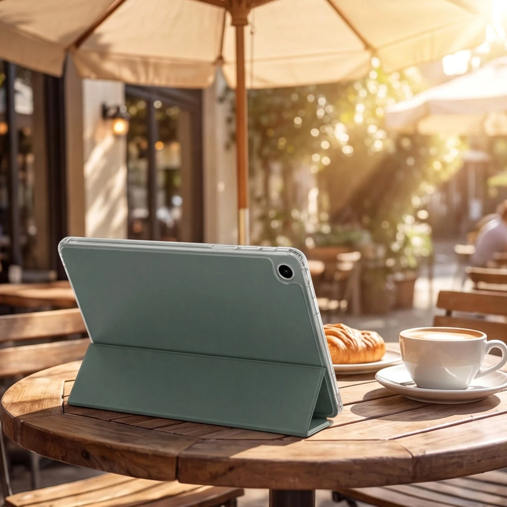 4kom.pl trijų dalių planšetinio kompiuterio dėklas, skirtas „Samsung Galaxy Tab A11+ Plus 10.9 2025 / A9+ Plus 11 2023“ – su stovu ir rašiklio laikikliu