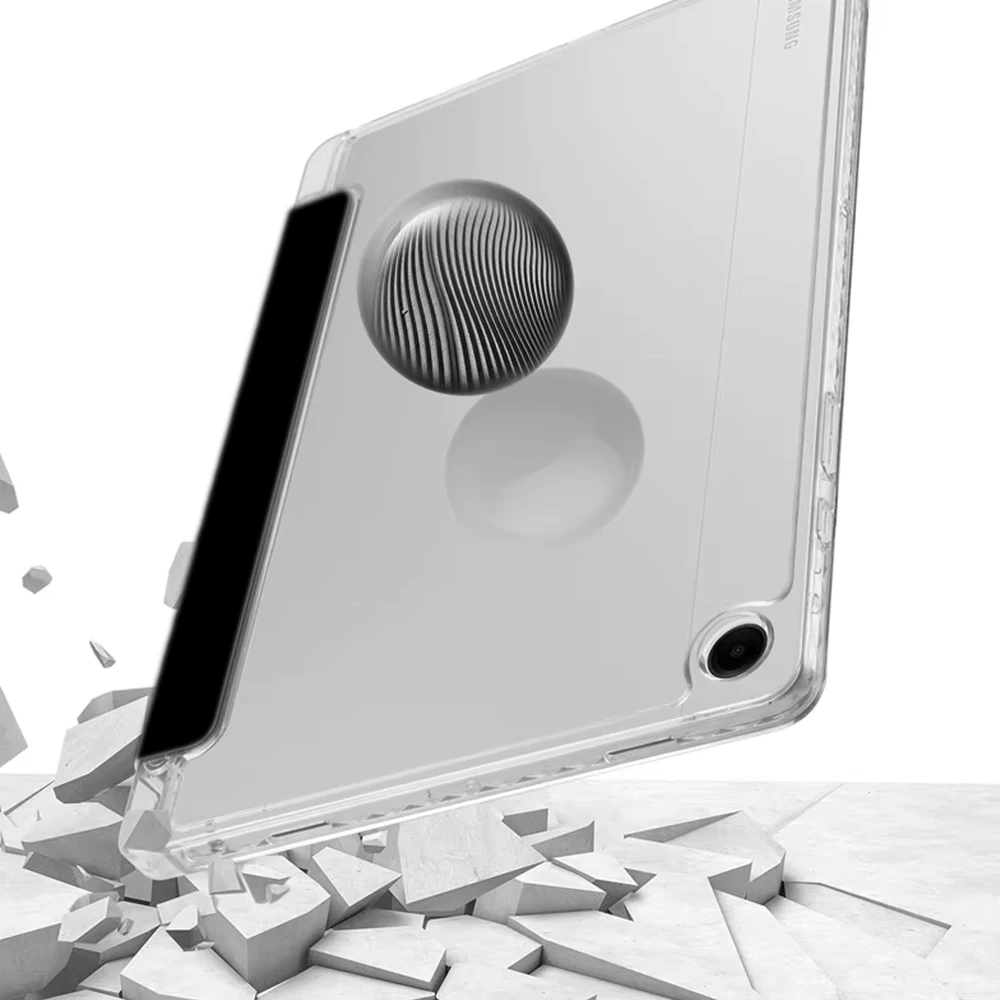 4kom.pl trijų dalių planšetinio kompiuterio dėklas, skirtas „Samsung Galaxy Tab A11+ Plus 10.9 2025 / A9+ Plus 11 2023“ – su stovu ir rašiklio laikikliu