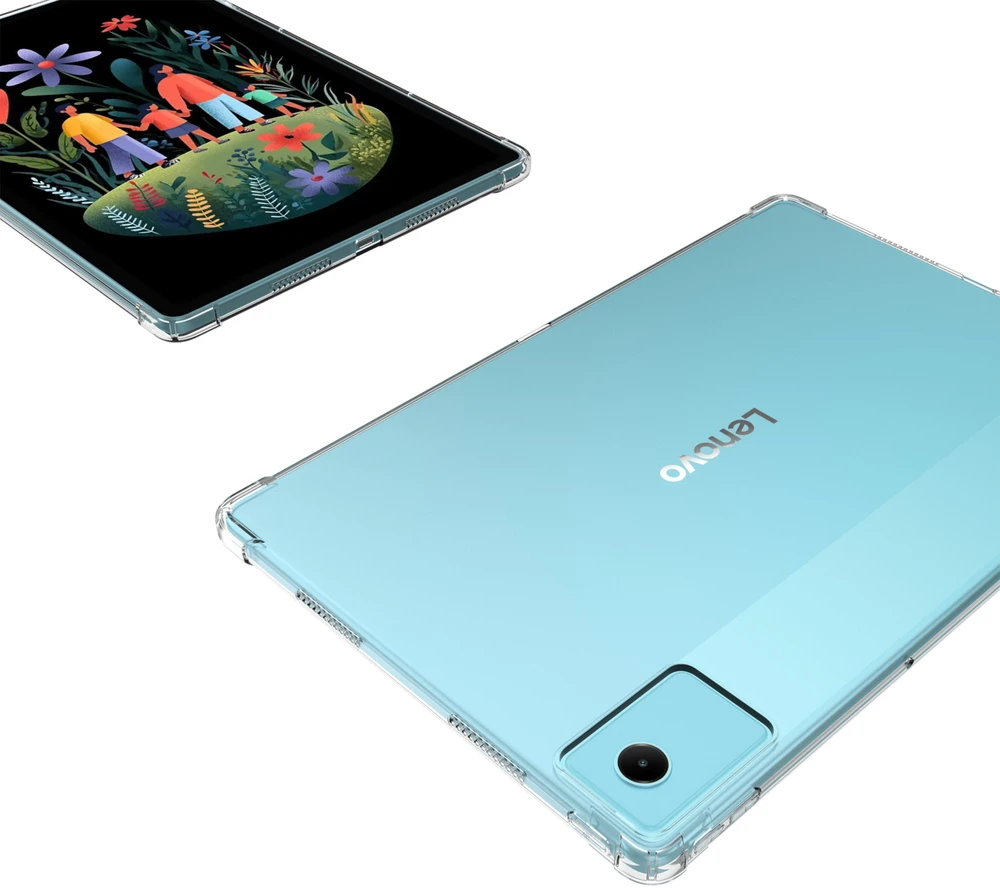 Planšetinio kompiuterio dėklas 4kom.pl skirtas Lenovo Idea Tab Plus 12.1 2025 - permatomi silikoniniai nugarėlės dėklai