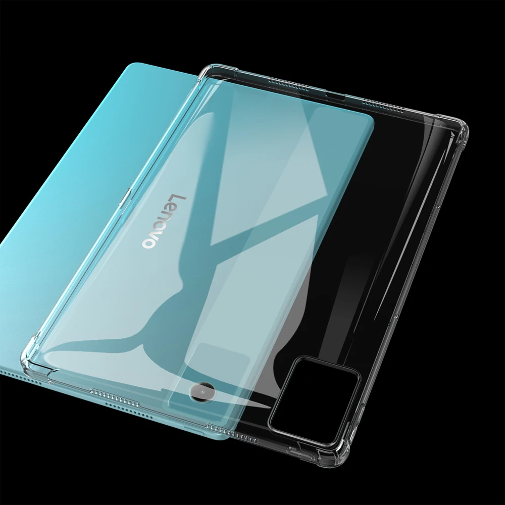 Planšetinio kompiuterio dėklas 4kom.pl skirtas Lenovo Idea Tab Plus 12.1 2025 - permatomi silikoniniai nugarėlės dėklai