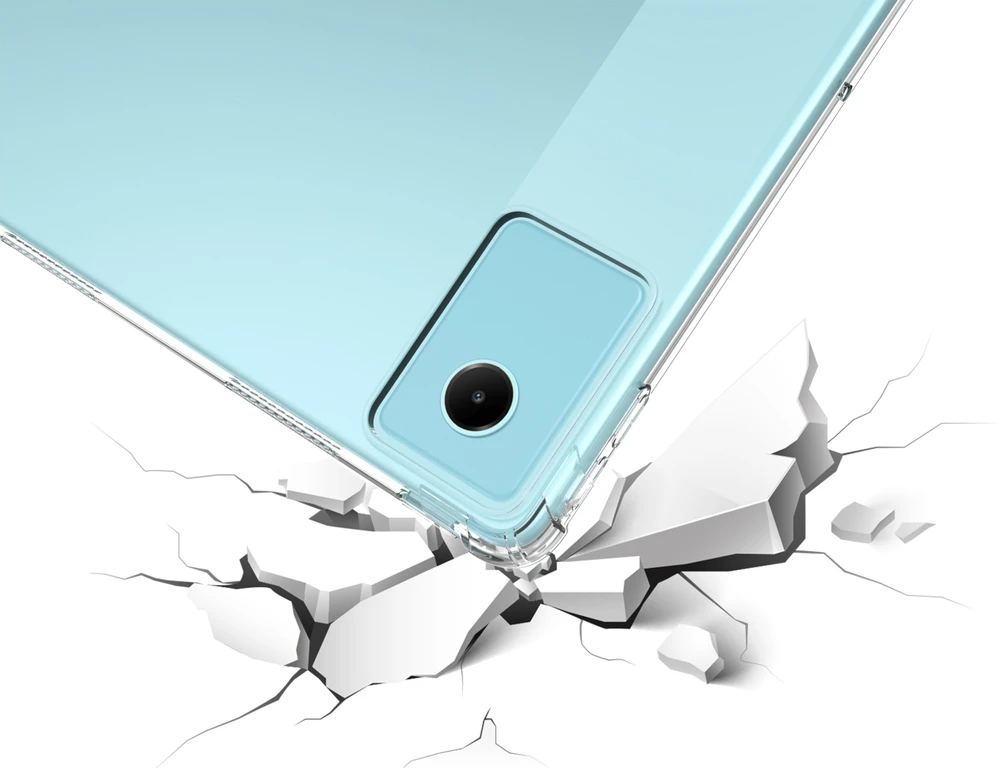 Planšetinio kompiuterio dėklas 4kom.pl skirtas Lenovo Idea Tab Plus 12.1 2025 - permatomi silikoniniai nugarėlės dėklai