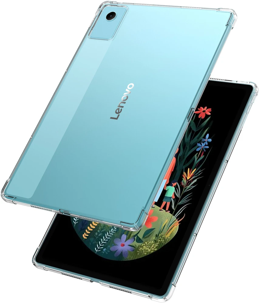 Planšetinio kompiuterio dėklas 4kom.pl skirtas Lenovo Idea Tab Plus 12.1 2025 - permatomi silikoniniai nugarėlės dėklai