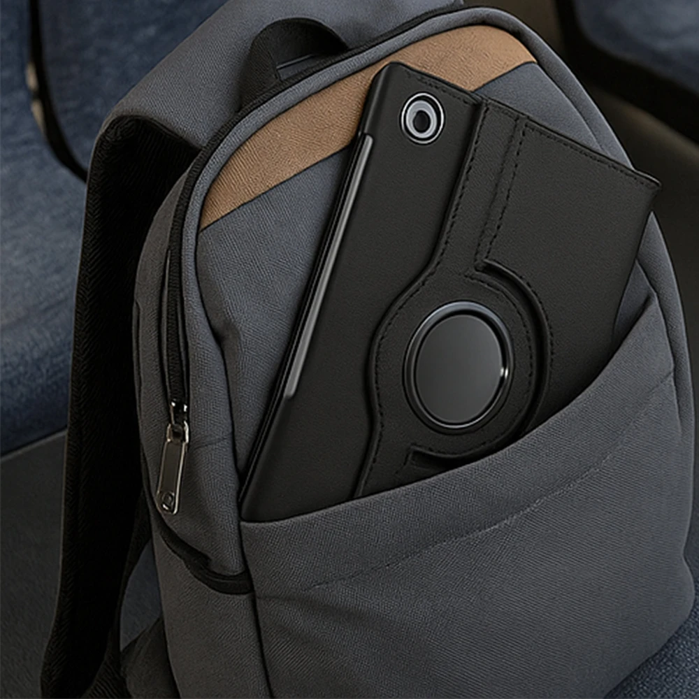 Planšetinio kompiuterio dėklas 4kom.pl 360 laipsnių sukamasis, skirtas Lenovo Tab M10 10.1 2022 3 Gen / Tab M10 Plus 2022 3-ioji karta, juodas – apsauginis su stovu