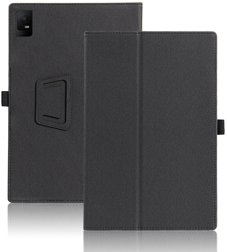 Planšetinio kompiuterio dėklas 4kom.pl Slim, skirtas Tcl Tab 10 Gen. 2 8496G 10.36 10.4 / Gen 2, juodas – apsauginis su stovu