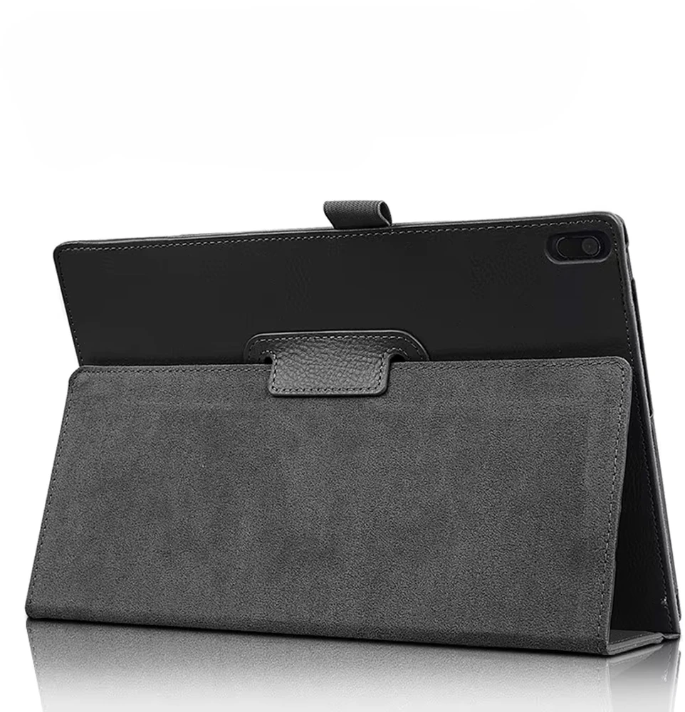 Planšetinio kompiuterio dėklas 4kom.pl Slim su dangteliu, skirtas Lenovo Tab M10 10.1 2022 3 Gen / 3rd Gen, juodas – apsauginis su stovu