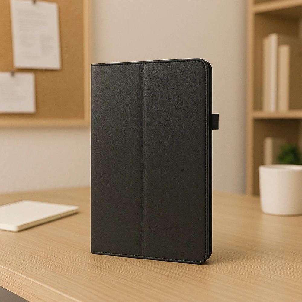 Planšetinio kompiuterio dėklas 4kom.pl Slim su dangteliu, skirtas Lenovo Tab M10 10.1 2022 3 Gen / 3rd Gen, juodas – apsauginis su stovu
