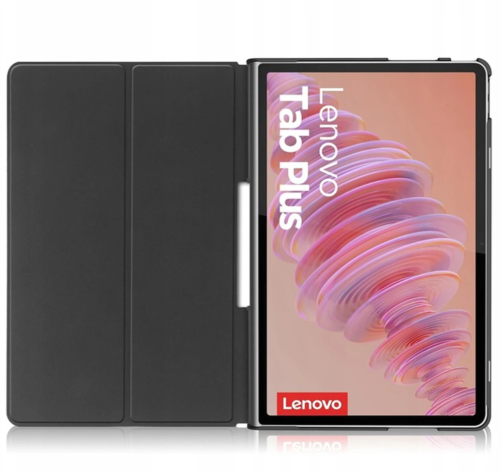 Planšetinio kompiuterio dėklas 4kom.pl Smart Case, skirtas Lenovo Tab Plus, tamsiai žalias – apsauginis su stovu
