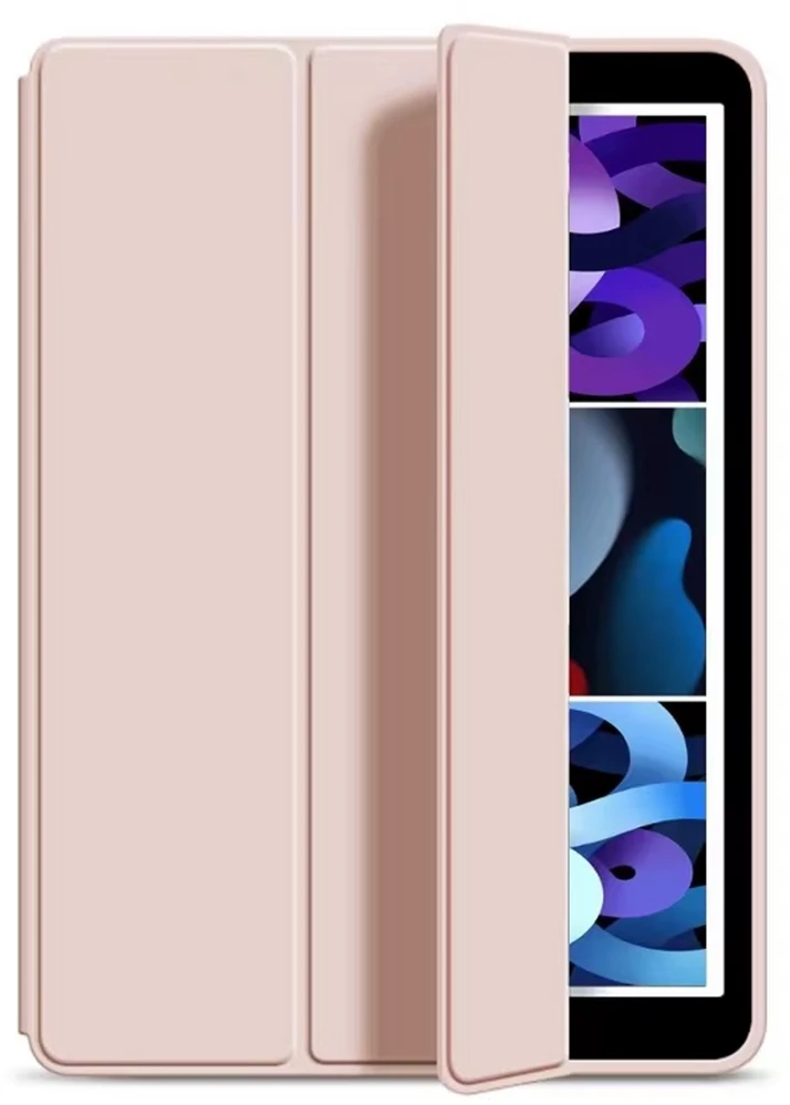 Planšetinio kompiuterio dėklas 4kom.pl Smart Case, skirtas Redmi Pad SE 8.7 2024, rožinis – apsauginis su stovu, prieiga prie prievadų ir mygtukų