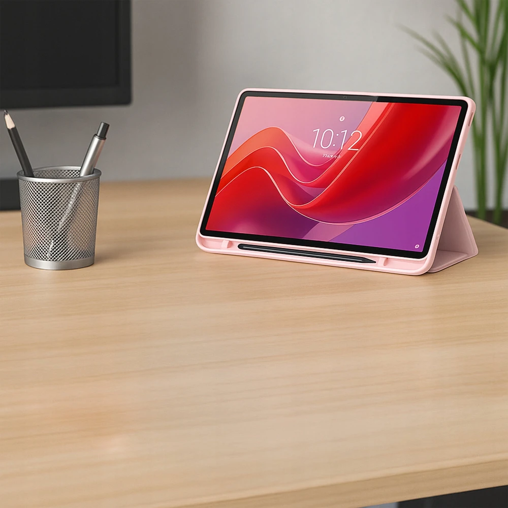 Planošinio kompiuterio dėklas 4kom.pl Smart Crystal Case skirtas Lenovo Tab M11 TB330FU 10.95'' (rožinis)