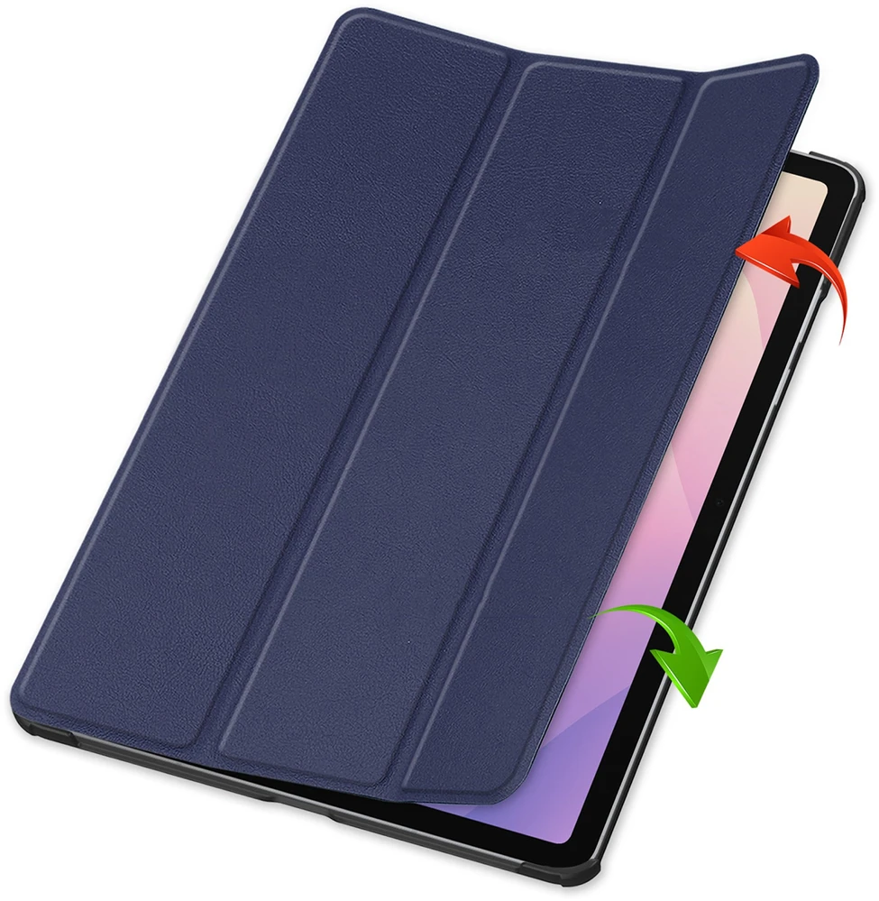 Planšetinio kompiuterio dėklas Strado-Tech Smart skirtas Samsung Galaxy Tab S11 11 SM SMX736 su dangteliu, tamsiai mėlynas – apsauginis