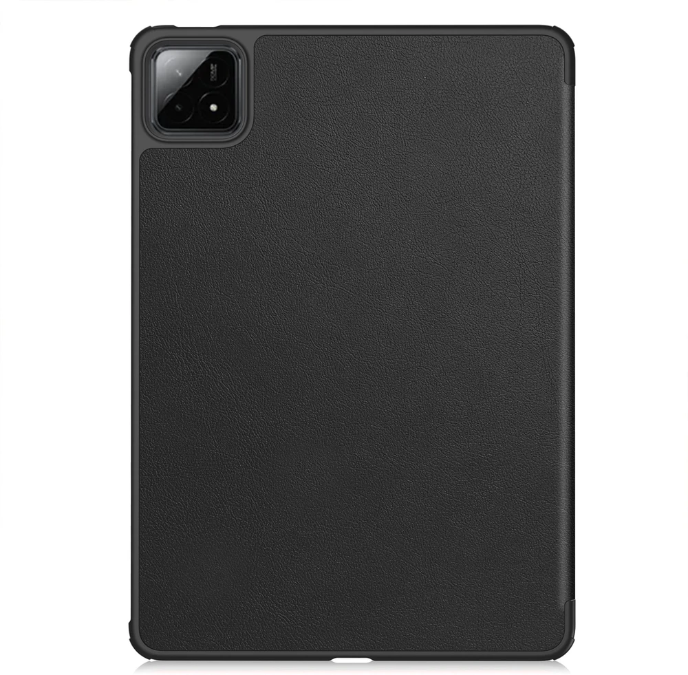 Planšetinio kompiuterio dėklas 4kom.pl Smart, skirtas Xiaomi Pad 7 / Pad 7 Pro 11 / Xiaomi Pad 7 Pro, juodas - apsauginis su stovu