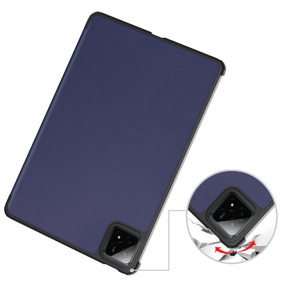 Dėklas na tablet Strado-Tech Smart do Xiaomi Pad 7 / Pad 7 Pro 11.2 su klapką / Xiaomi Pad 7 Pro, tamsiai mėlyna - ochronne su podstawką