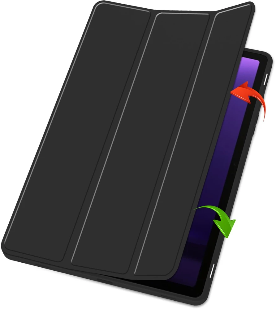 Dėklas na tablet 4kom.pl Smart Pieštukas do Samsung Galaxy Tab S9 SM X716 S9 FE S10 FE Lite, juoda - ochronne