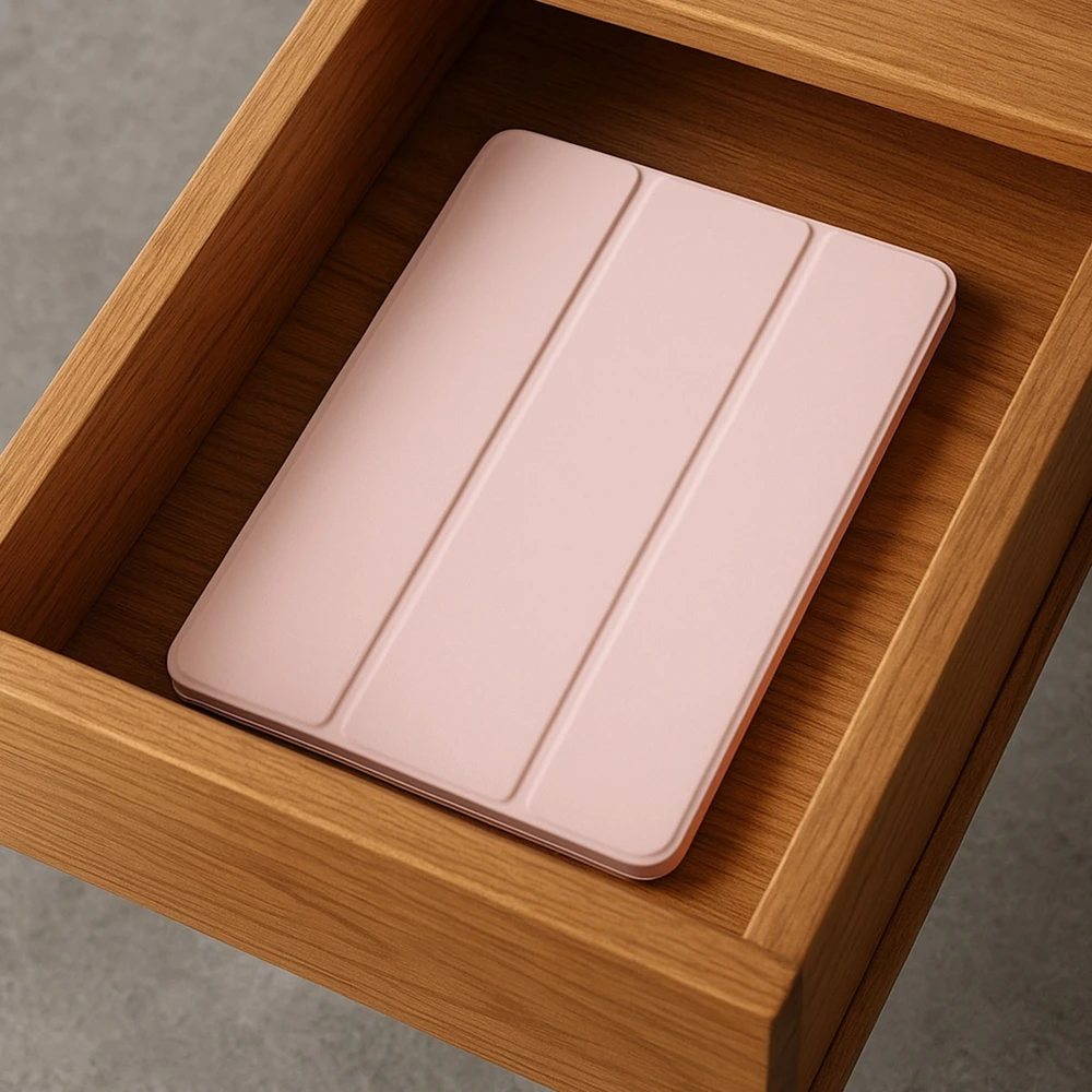 4kom.pl Smart planšetinio kompiuterio dėklas su rašiklio laikikliu, skirtas Samsung Galaxy Tab S9 / S9 S10, rausvas – apsauginis su stovu