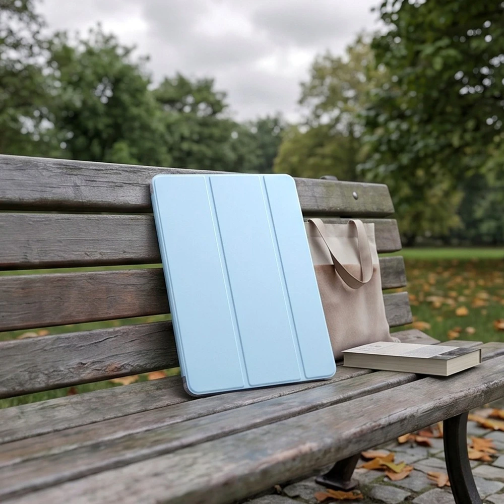 Planšetinio kompiuterio dėklas 4kom.pl TriFold skirtas Samsung Galaxy Tab A11+ Plus 10.9 2025 / A9+ Plus 11 2023 – su stovu ir vieta rašikliui (składane ochronne su klapką do tabletu case)