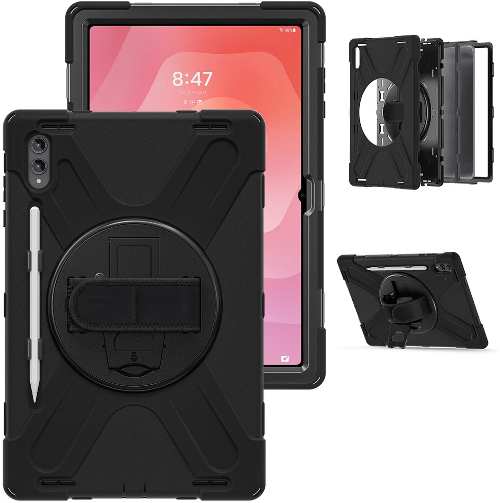 4smarts tvirtas dėklas, skirtas „Samsung Galaxy Tab S11 Ultra“, juodas