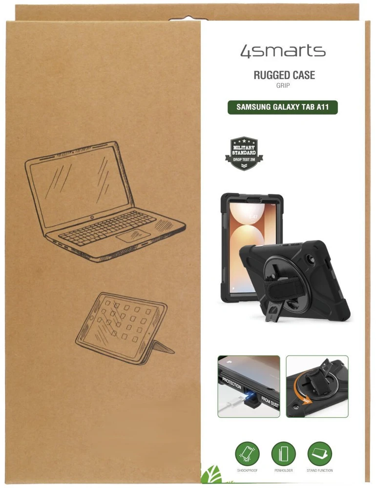 Apsauginis Dėklas 4smarts Rugged Grip skirtas Samsung Galaxy Tab A11