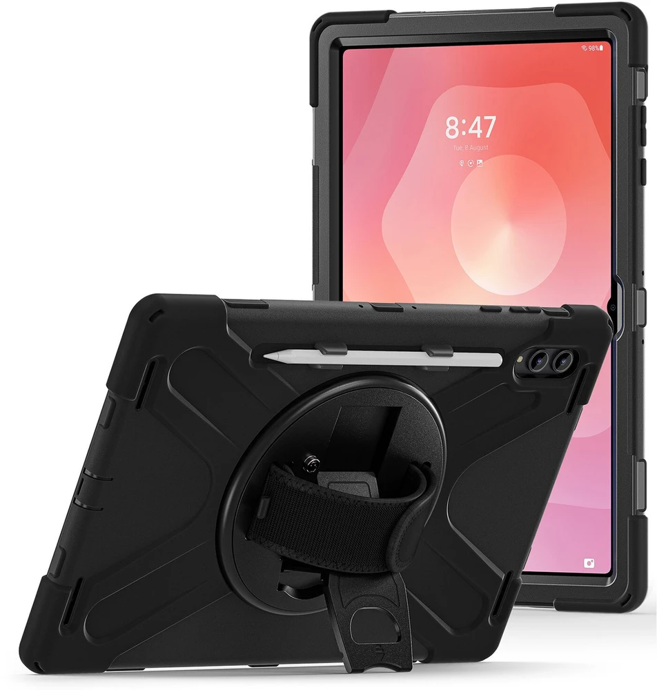 4smarts tvirtas dėklas, skirtas „Samsung Galaxy Tab S11 Ultra“, juodas