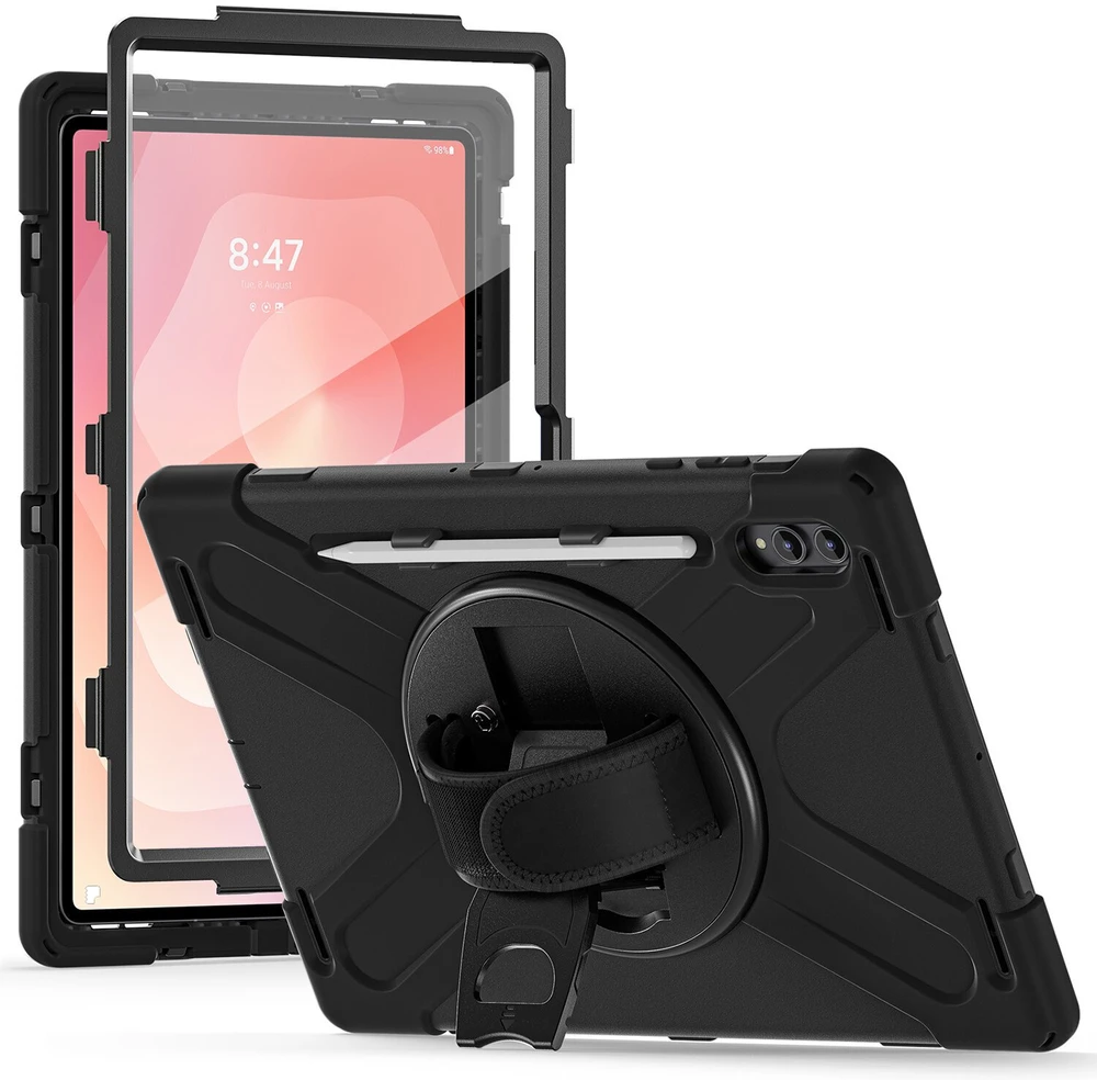 4smarts tvirtas dėklas, skirtas „Samsung Galaxy Tab S11 Ultra“, juodas