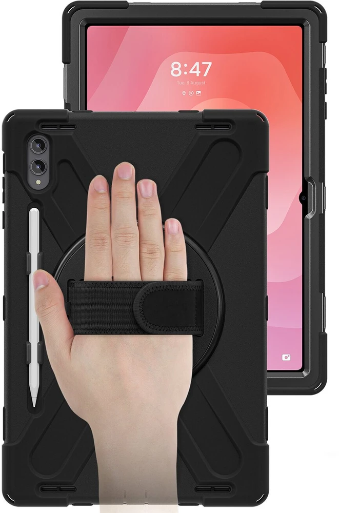 4smarts tvirtas dėklas, skirtas „Samsung Galaxy Tab S11 Ultra“, juodas