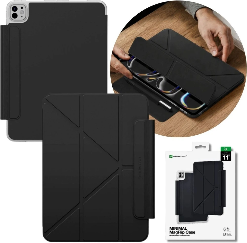 AMAZINGTHING Minimal Mag Case do iPad Pro M5 11" - juoda