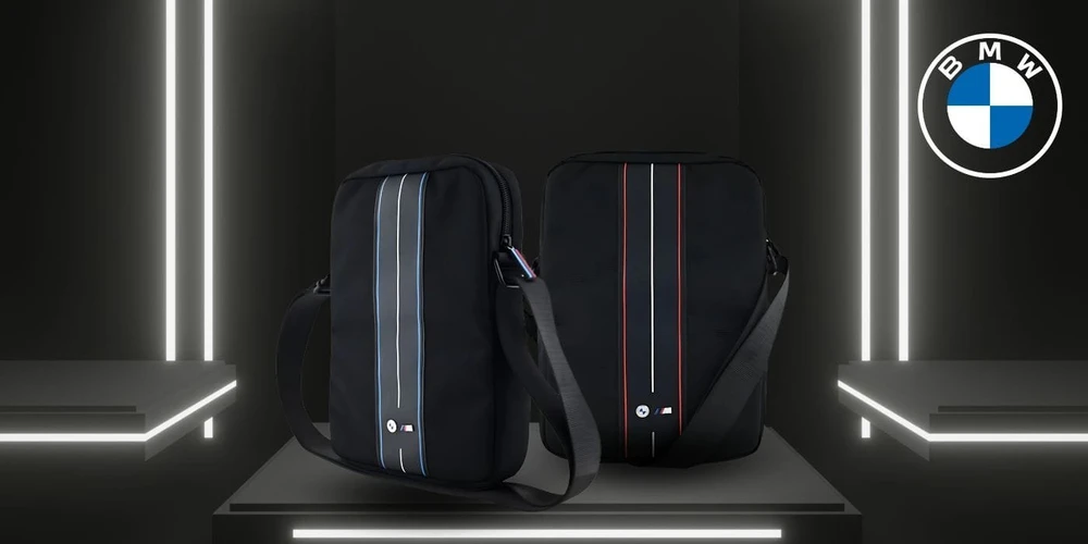 Bag BMW BMTB8COMPVSKL Planšetė 8″ juodos spalvos Nylon Mėlyna Stripe