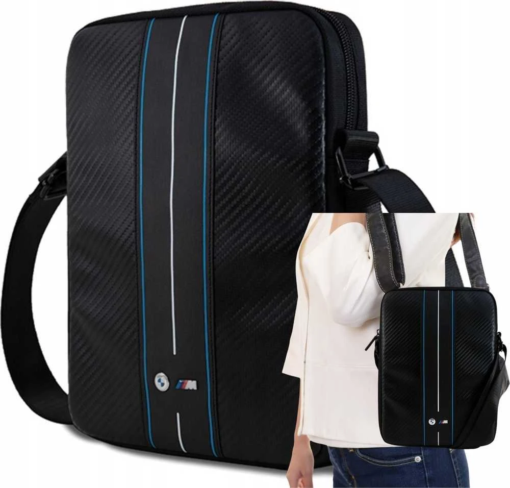 Bag BMW BMTB10COMSCAKL 10″ juodos spalvos Carbon Mėlyna Stripes