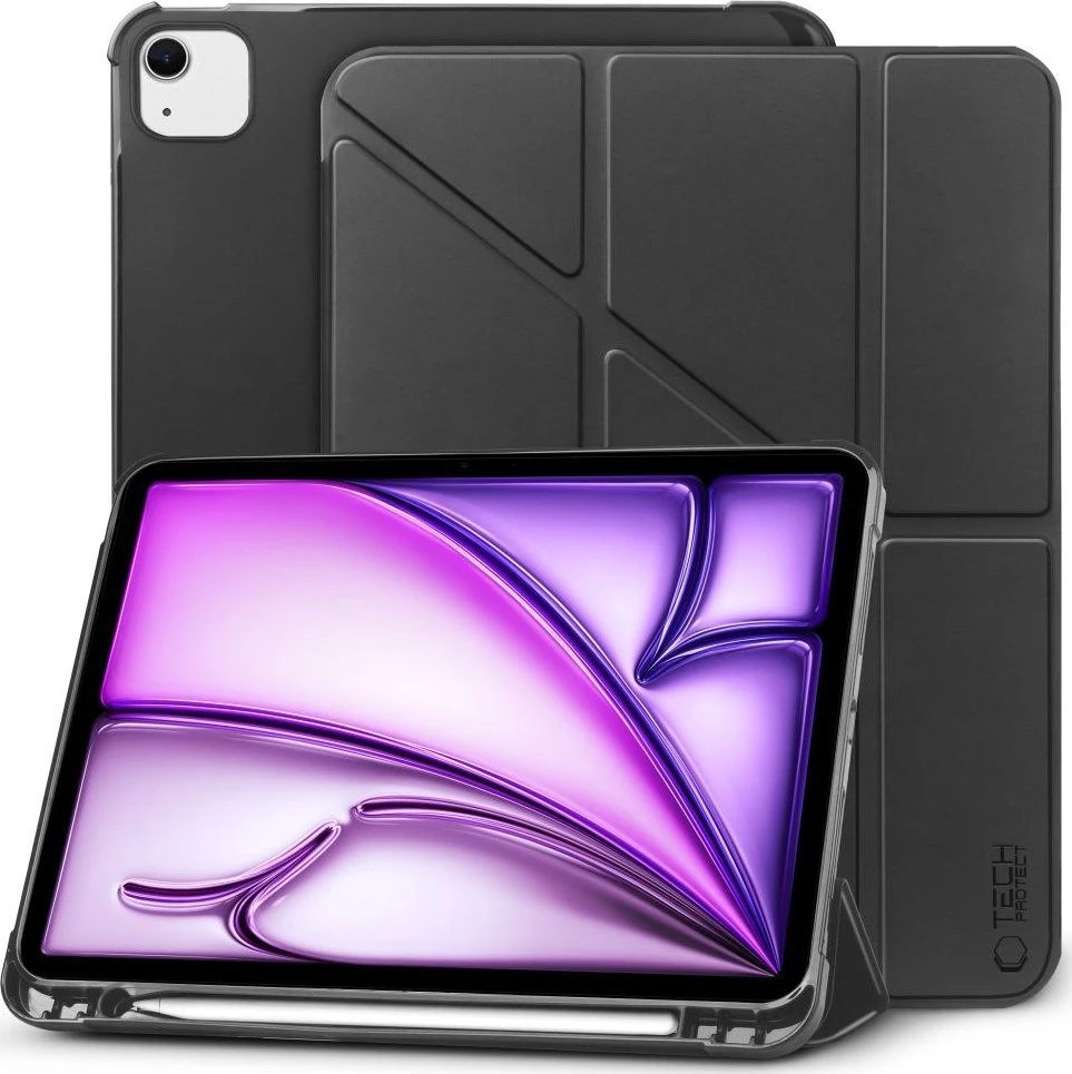 Dėklas iPad Air 13.0 2024 Tech-Protect Sc Pen Origami juodos spalvos