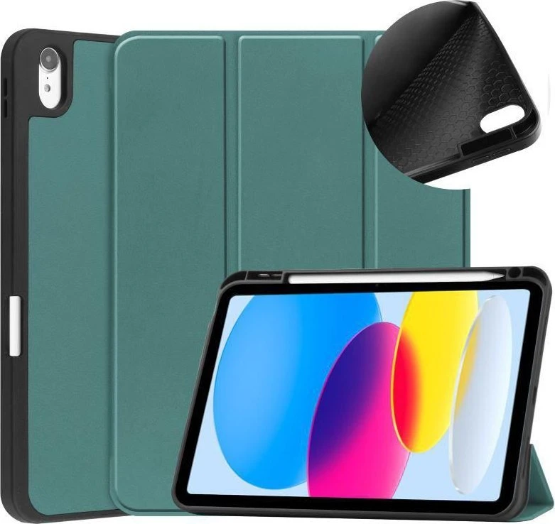 Dėklas na tablet CoreParts CoreParts TABX-IP10-COVER25 etui na tablet 27,7 cm (10.9'') Dėklas su klapką Žalias
