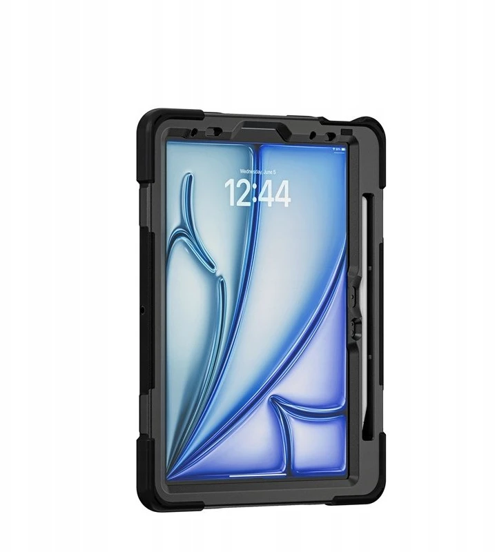 Crong Defender Plus - Rugged dėklas Apple iPad Air 11" M3 2025 / M2 2024 juodos spalvos