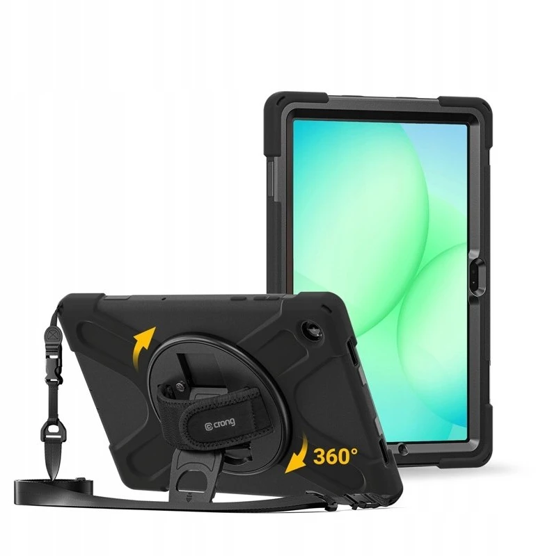 Crong Defender Plus - Rugged dėklas Samsung Galaxy Tab A11+ 10.9" juodos spalvos