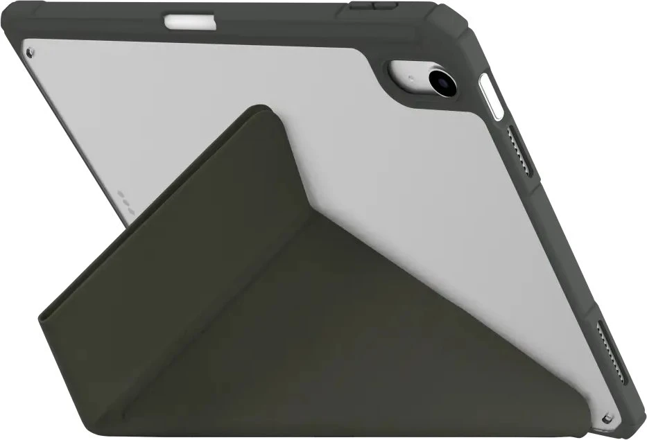 „dbramante London“ dėklas planšetei ICON, skirtas planšetei su plastiko dangteliu, miško žalumo, tinka Apple 11 colių iPad Air M3 Wi-Fi, M3 Wi-Fi + Cellular